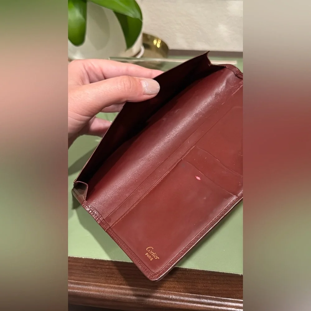 Cartier Burgundy Leather Wallet
